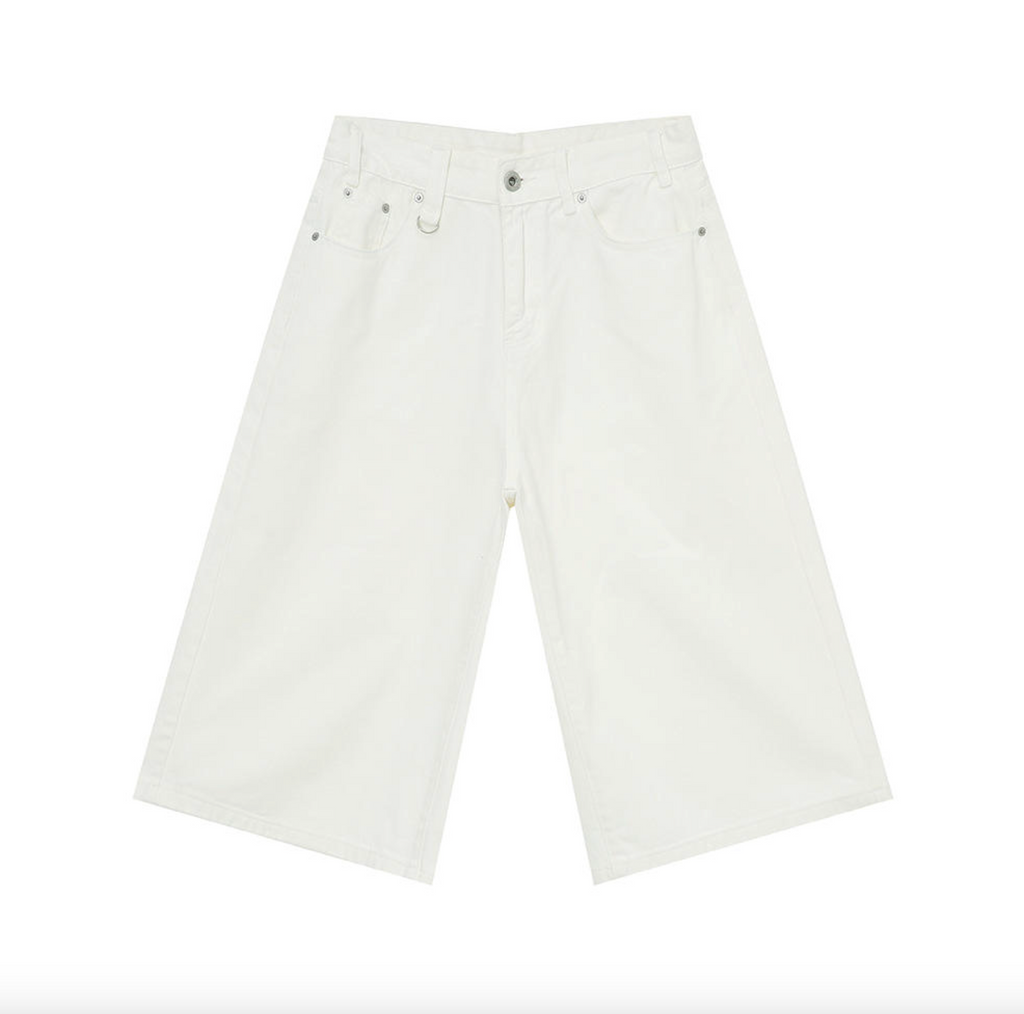 Men’s Custom Dark Denim Jorts – High-Quality Baggy Fit Jean Shorts, Hot Summer Streetwear