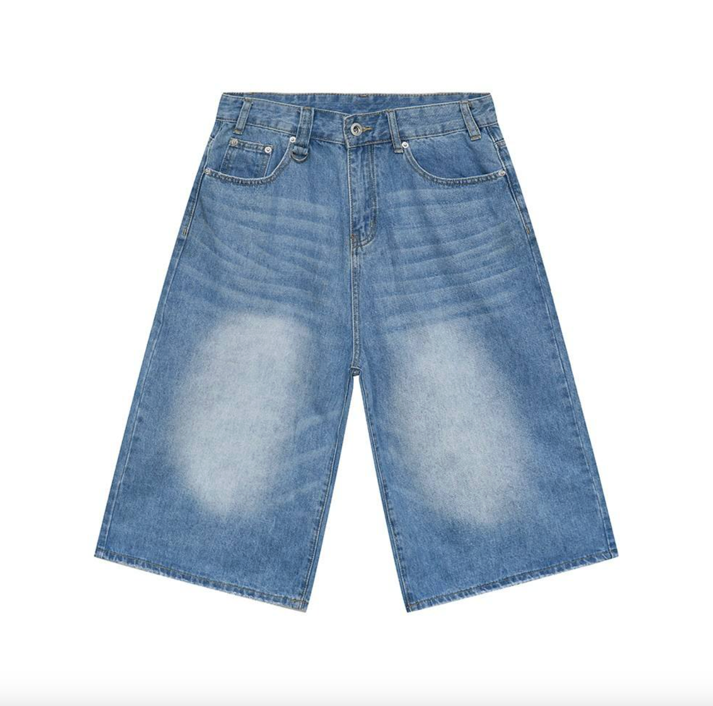 Men’s Custom Dark Denim Jorts – High-Quality Baggy Fit Jean Shorts, Hot Summer Streetwear