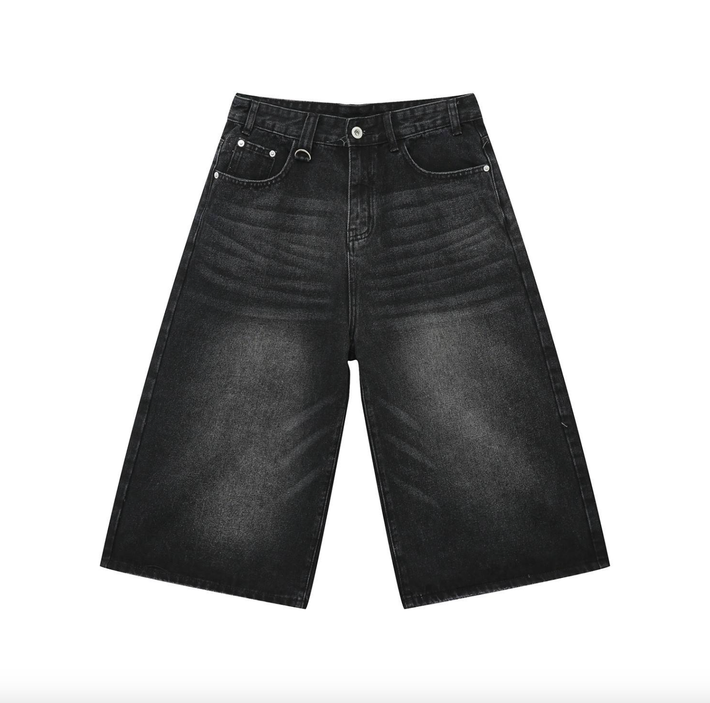 Men’s Custom Dark Denim Jorts – High-Quality Baggy Fit Jean Shorts, Hot Summer Streetwear
