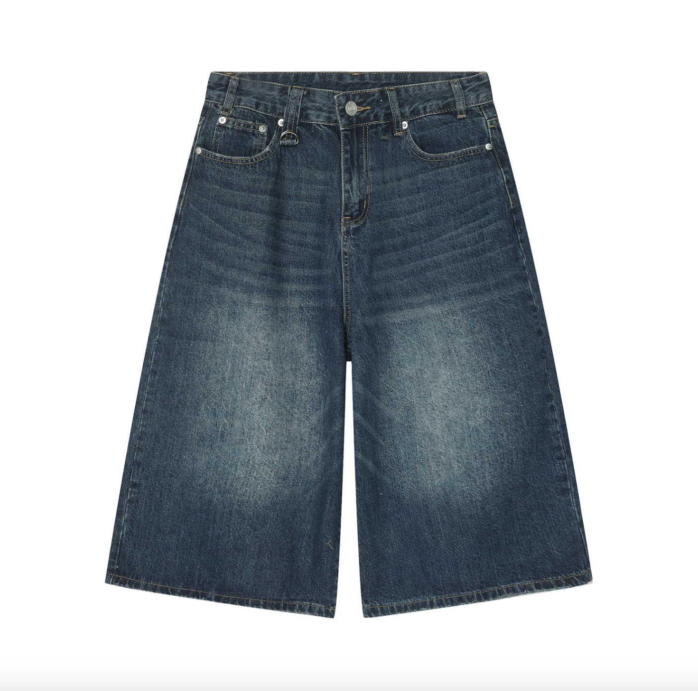 Men’s Custom Dark Denim Jorts – High-Quality Baggy Fit Jean Shorts, Hot Summer Streetwear